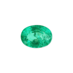 Faceted Emerald Oval