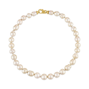 Golden South Sea Pearl Strand with Fibula Clasp