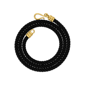 Black Twisted Silk Rope Collar