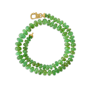 Chrysoprase Strand with Fibula Clasp