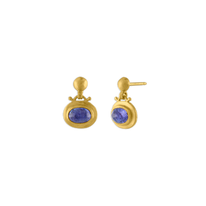 Small Tanzanite Bell Earrings
