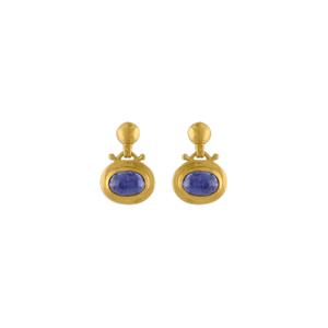 Small Tanzanite Bell Earrings