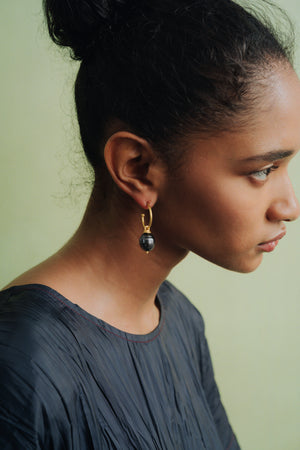 Tahitian Pearl Hoop and Hook Earrings