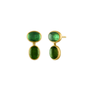 Small Green Tourmaline Amphora Earrings