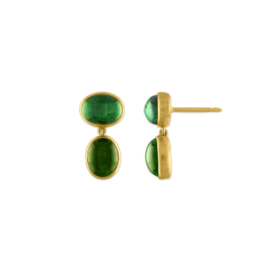 Small Green Tourmaline Amphora Earrings