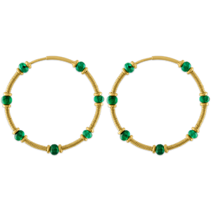 Emerald Zeno Hoop Earrings