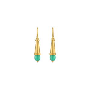 Opaque Emerald Becher Earrings