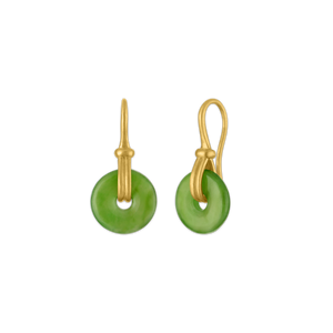 Small Jade Discus Earrings