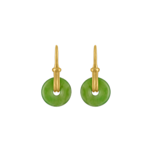 Small Jade Discus Earrings