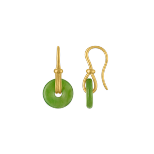 Small Jade Discus Earrings