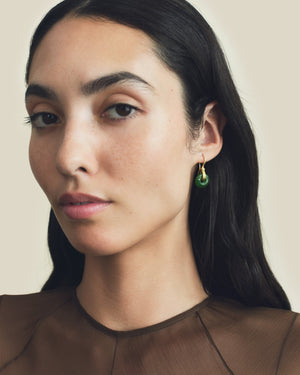Small Jade Discus Earrings