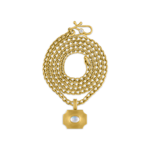 Large Rainbow Moonstone Ode Pendant