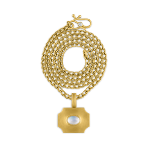 Large Rainbow Moonstone Ode Pendant