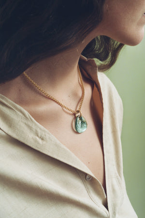 Prasiolite Prunt Pendant