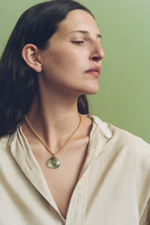 Green Beryl Prunt Pendant