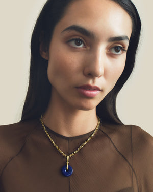Lapis Discus Pendant