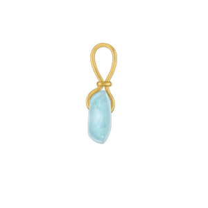 Aquamarine Oval Discus Pendant