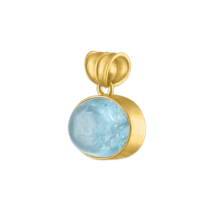 Large Aquamarine Oval Pendant