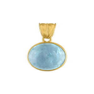 Large Aquamarine Oval Pendant