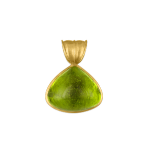 Large Peridot Fan Pendant