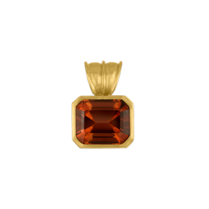 Scarlet Tourmaline Baby Block Pendant