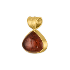 Large Peach Tourmaline Fan Pendant