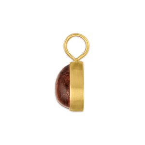 Large Peach Tourmaline Fan Pendant