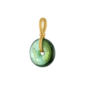 Green Tourmaline Discus Pendant