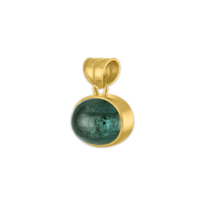 Green Tourmaline Oval Pendant