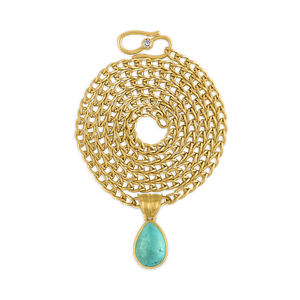 Small Turquoise Tear Pendant