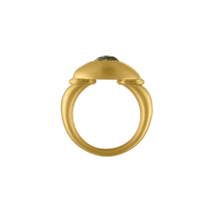 Green Sapphire Bulla Dome Ring