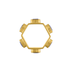 Hexagonal Sapphire Ruin Ring