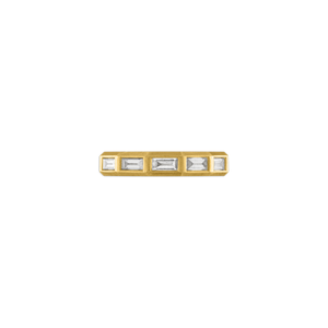 Twelve Sided Band with Baguettes
