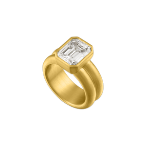 Emerald Cut Diamond Duo Ring