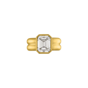 Emerald Cut Diamond Duo Ring