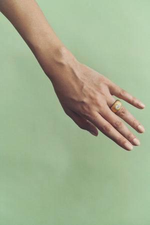 Old Mine Diamond Hamer Ring