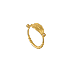 Laurus Ring with Diamonds