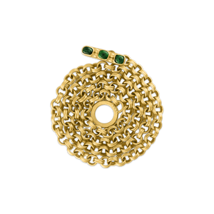 Green Tourmaline Double Link Chain