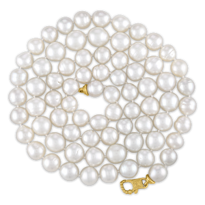 Long South Sea Pearl Strand with Fibula Clasp