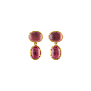 Small Pink Tourmaline Amphora Earrings