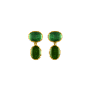 Small Green Tourmaline Amphora Earrings