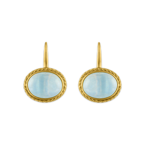 Aquamarine Chorda Hook Earrings