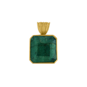 Opaque Emerald Block Pendant