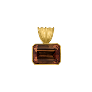 Claret Tourmaline Baby Block Pendant