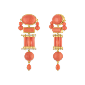 Antique Coral Altar Earrings