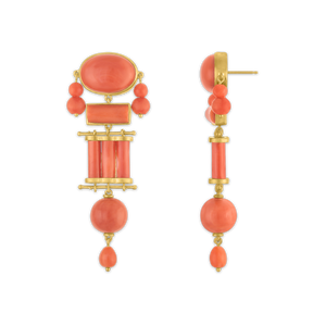 Antique Coral Altar Earrings