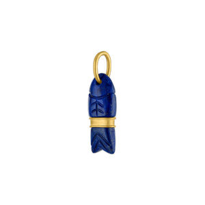 Lapis Carved Minnow Pendant