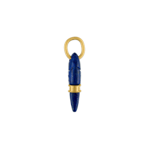 Lapis Carved Minnow Pendant