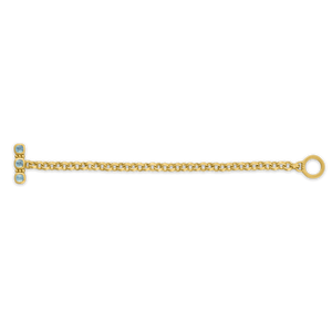 Green Tourmaline Double Link Chain Bracelet