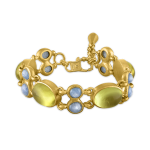 Hemera and Nyx Star Sapphire and Golden Beryl Bracelet